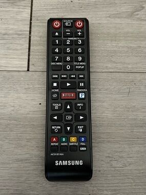 Samsung Black Remote Control with Color Function Keys AK59-00146A